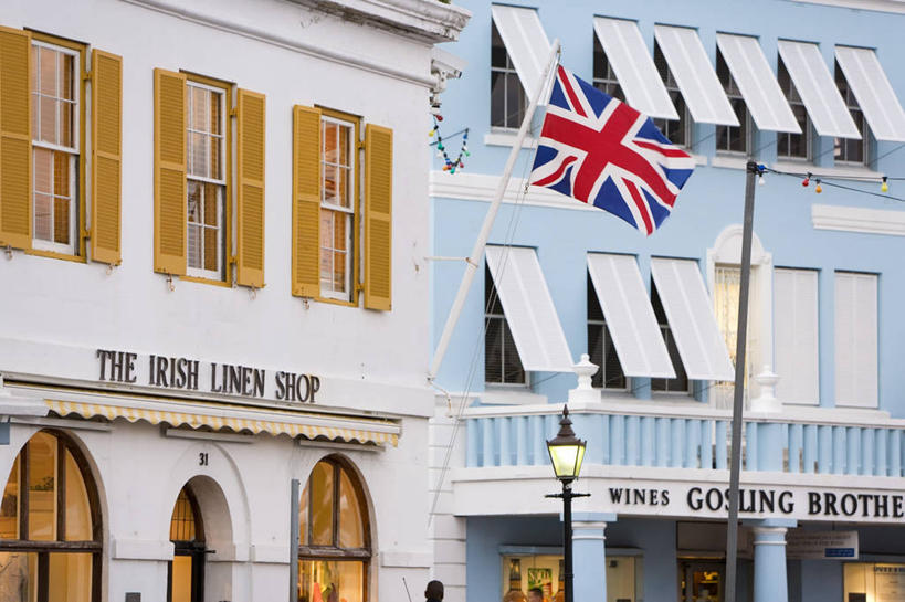 无人,横图,室外,旗帜,岛,城镇,大西洋,摄影,百慕大,彩图