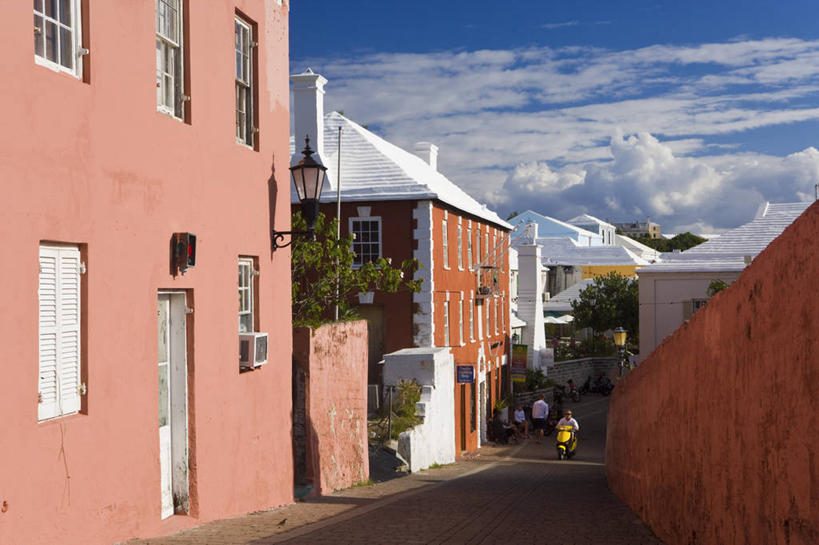 无人,横图,室外,街道,岛,城镇,地标建筑,大西洋,摄影,百慕大,彩图