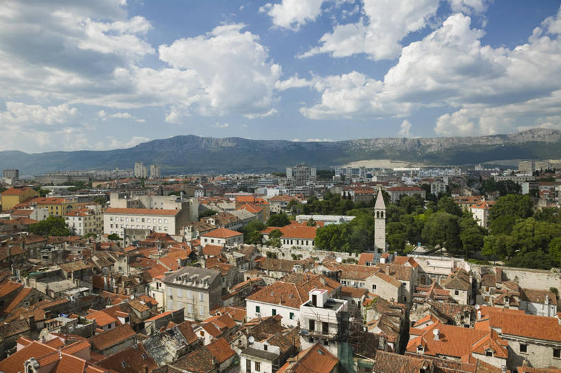 无人,横图,俯视,城市,欧洲,克罗地亚,摄影,地中海文化,巴尔干,东欧,亚得里亚海,斯普利特,彩图,高角度拍摄