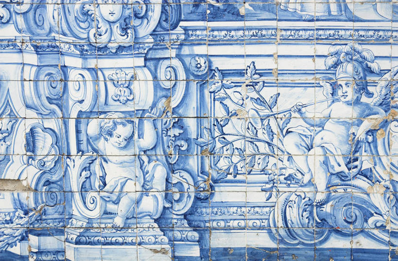 无人,横图,葡萄牙,欧洲,瓷砖,摄影,回廊,西欧,彩图,大教堂