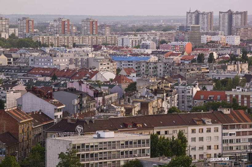 无人,横图,俯视,城市,欧洲,克罗地亚,首都,摄影,地中海文化,巴尔干,东欧,萨格勒布,彩图,高角度拍摄