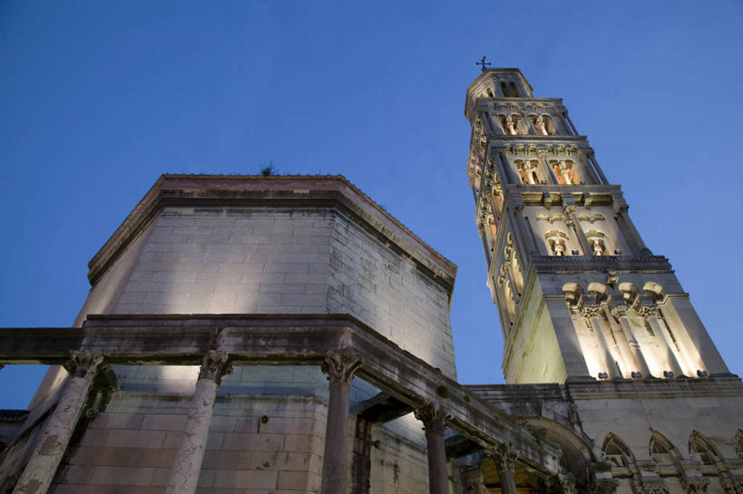 无人,横图,夜晚,城市,欧洲,克罗地亚,黄昏,摄影,地中海文化,巴尔干,东欧,亚得里亚海,斯普利特,彩图