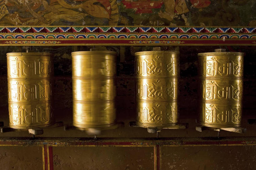 无人,横图,室外,中国,亚洲,摄影,佛教,中国文化,转经筒,西藏自治区,喜马拉雅山脉,彩图