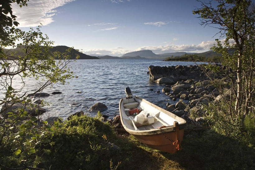 无人,横图,室外,北极,船,欧洲,芬兰,地形,夏天,摄影,西欧,北欧,拉普兰,彩图