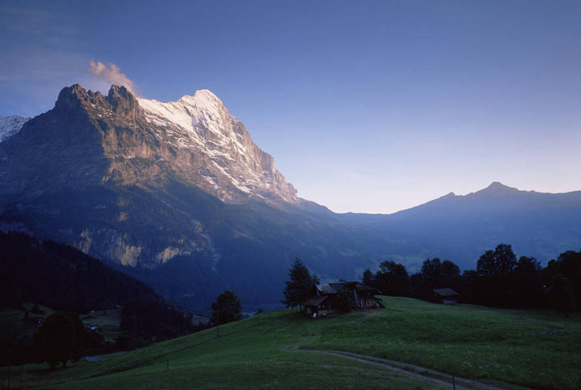 无人,横图,室外,瑞士,欧洲,阿尔卑斯山,地形,摄影,西欧,阿尔卑斯山脉,格林德瓦,艾格峰,彩图