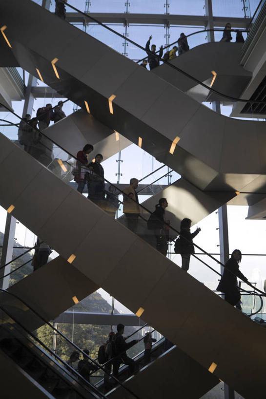 竖图,城市,香港,亚洲,电动扶梯,摄影,香港岛,彩图