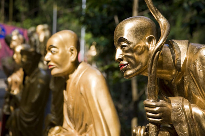 无人,横图,城市,香港,亚洲,雕像,竹林,摄影,宗教,九龙,彩图