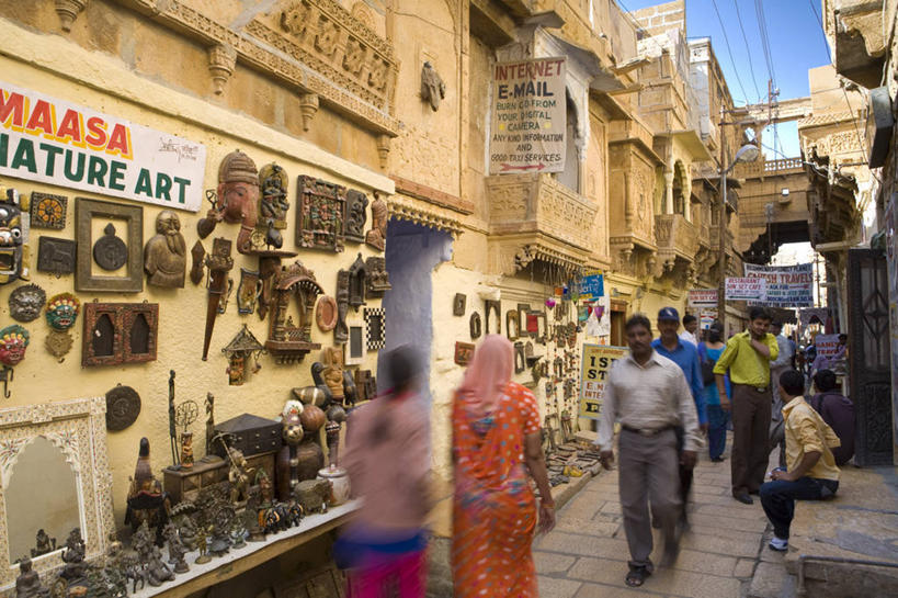 横图,城市,道路,街道,路,公路,印度,亚洲,市场,交通,纪念品,摄影,拉贾斯坦邦,马路,彩图