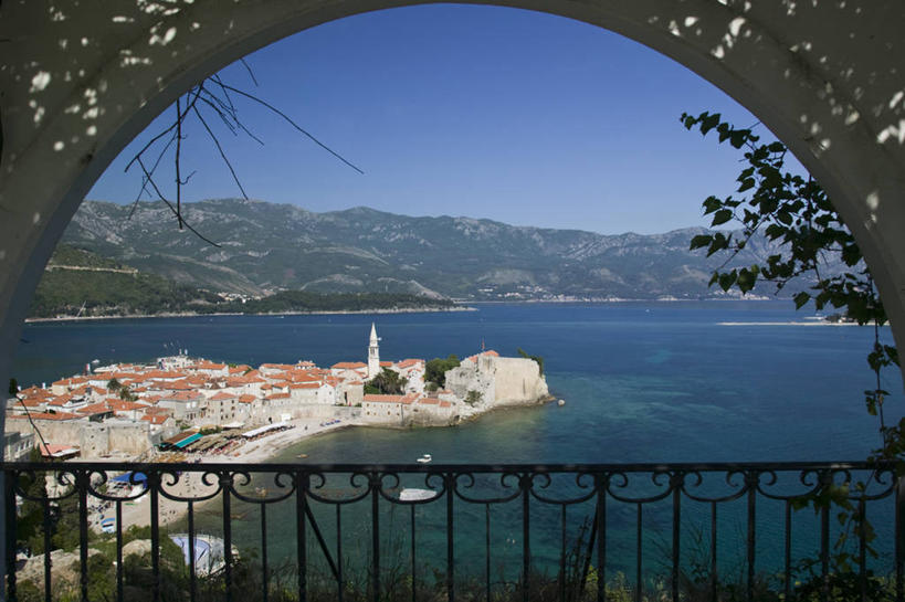 无人,横图,俯视,欧洲,古城,摄影,地中海文化,巴尔干,东欧,亚得里亚海,黑山,布德瓦,彩图,高角度拍摄,斯塔里格勒