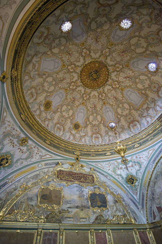 无人,竖图,天花板,城市,建筑,欧洲,亚洲,摄影,伊斯兰教,伊斯坦布尔,托普卡匹皇宫,式样,彩图