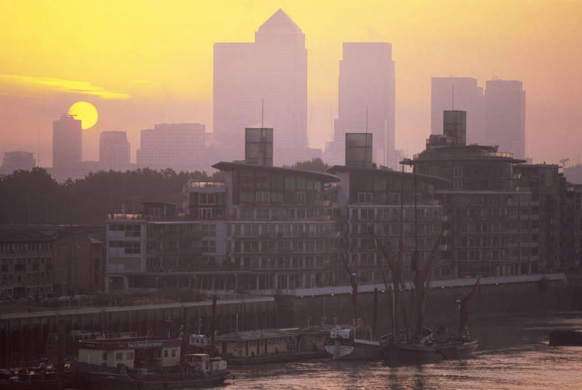 无人,横图,室外,日落,天际线,城市,英国,欧洲,首都,英格兰,泰晤士河,摄影,西欧,英国文化,金丝雀码头,彩图