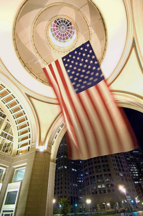 无人,竖图,城市,旗帜,美国,摄影,北美,波士顿,马萨诸塞,波士顿港,美国人,彩图