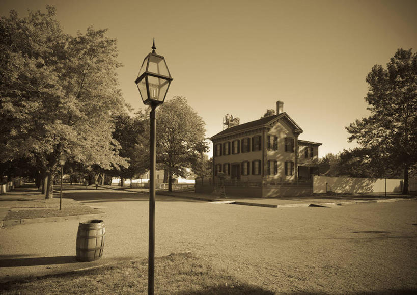 无人,家,横图,美国,房屋,历史,摄影,北美,伊利诺斯州,斯普林菲尔德,66号公路,美国人,彩图