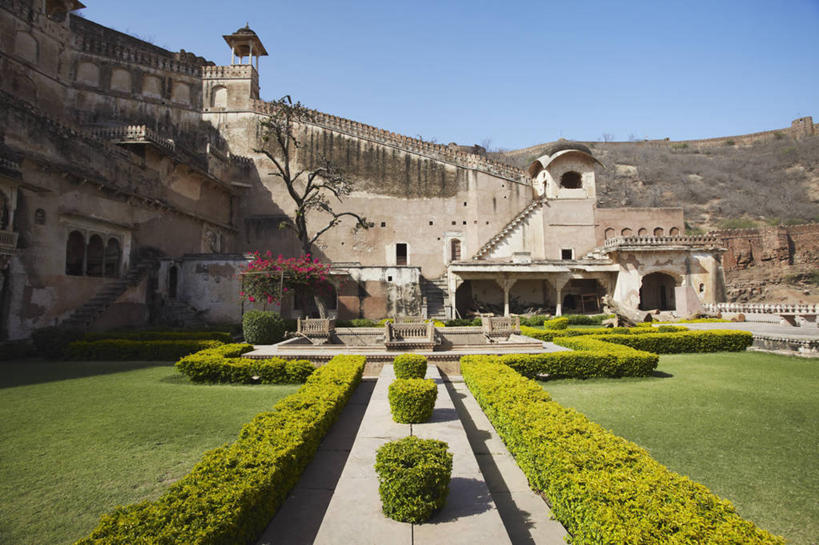 无人,横图,室外,白天,城市,建筑,印度,亚洲,庭院,地面,摄影,拉贾斯坦邦,印度次大陆,彩图,本迪,传统文化