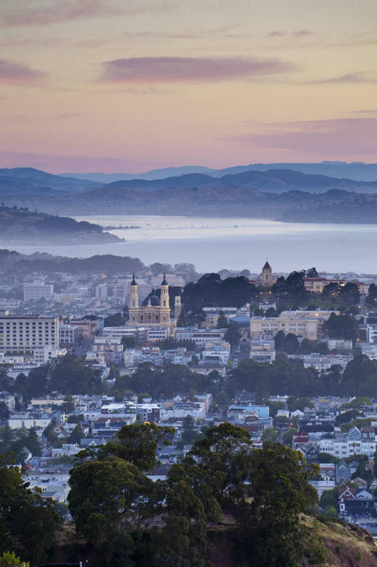 无人,竖图,室外,长时间曝光,日落,山,天际线,城市,建筑,美国,摄影,加利福尼亚,市区,旧金山,金融区,彩图