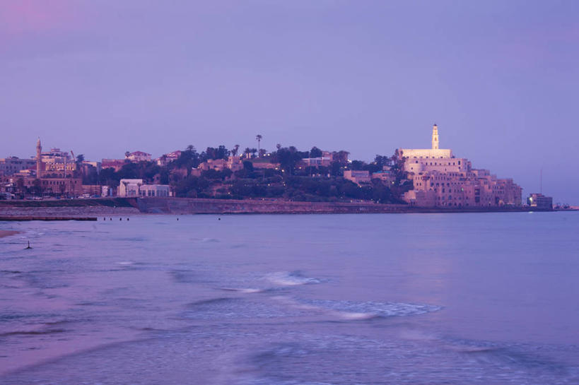 无人,横图,室外,海洋,建筑,以色列,海岸线,钟楼,塔,黄昏,摄影,宗教,宁静,宗教建筑,修道院,特拉维夫,彩图