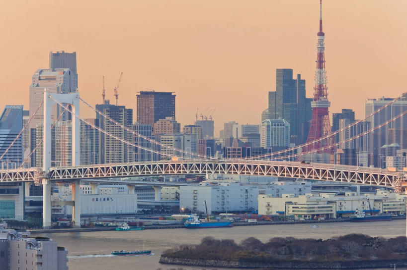 无人,横图,室外,白天,度假,河流,美景,城市风光,城市,摩天大楼,船,东京,日本,景观,塔,桥,东京湾,首都,娱乐,享受,休闲,景色,放松,摄影,彩图,旅行,东京彩虹桥