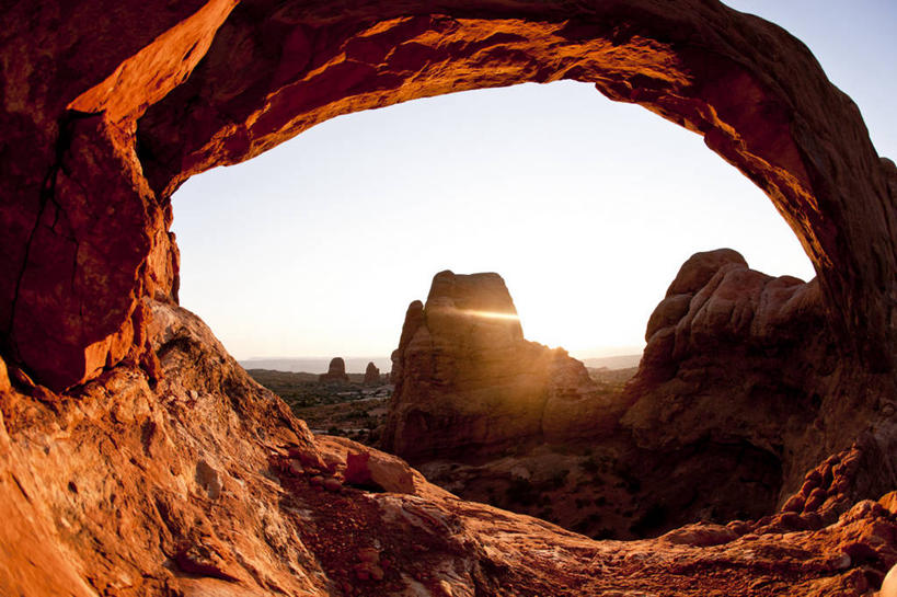 无人,横图,室外,美景,日落,太阳,日光,地形,景观,自然,景色,摄影,岩层,自然风光,拱门国家公园,犹他,沙岩,岩石,彩图,摩押