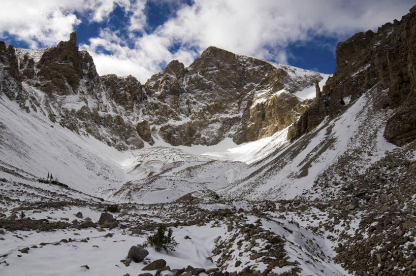 无人,横图,室外,白天,沙漠,山,雪,雪山,美国,沮丧,地形,宏伟,风景,摄影,宁静,冰河,内华达州,大盆地国家公园,彩图