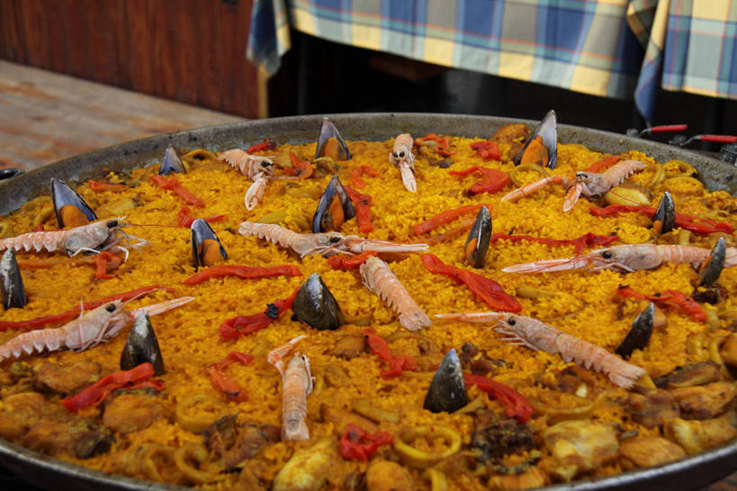 无人,横图,室外,特写,白天,西班牙,巴塞罗那,锅,饮食,摄影,巨大,庞大,清新,健康食物,宏大,硕大,伟大,彩图,肉菜饭