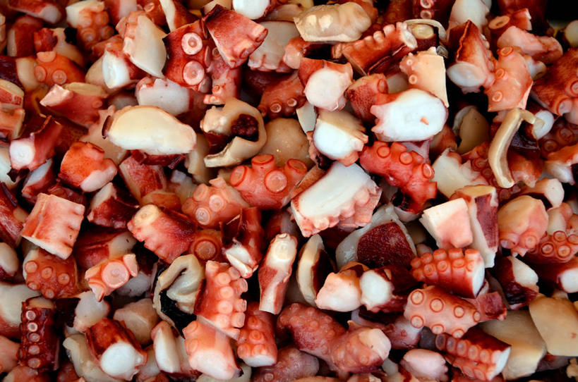 无人,横图,章鱼,日本,许多,准备,食品,很多,切块,饮食,红色,摄影,清新,海产,彩图,全画面,全框架,全帧,全画幅