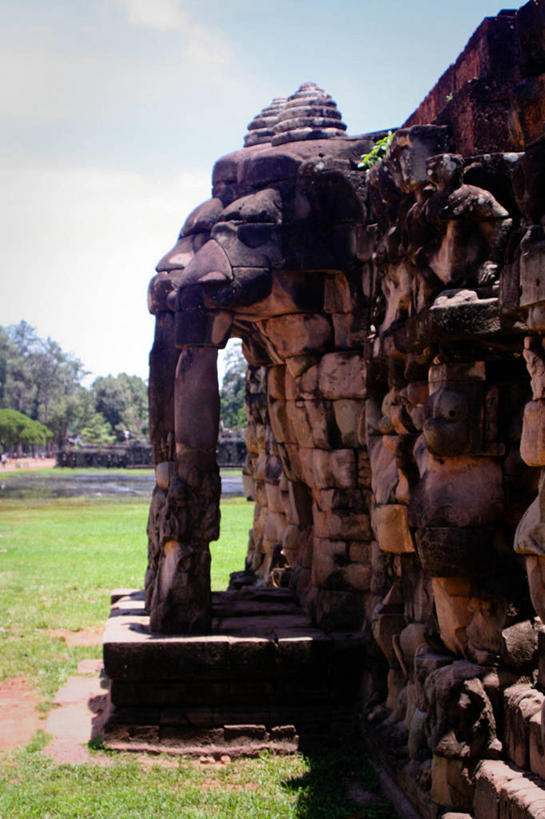 无人,竖图,室外,白天,建筑,柬埔寨,云,历史,石墙,摄影,暹粒,大吴哥城,彩图,柬埔寨文化