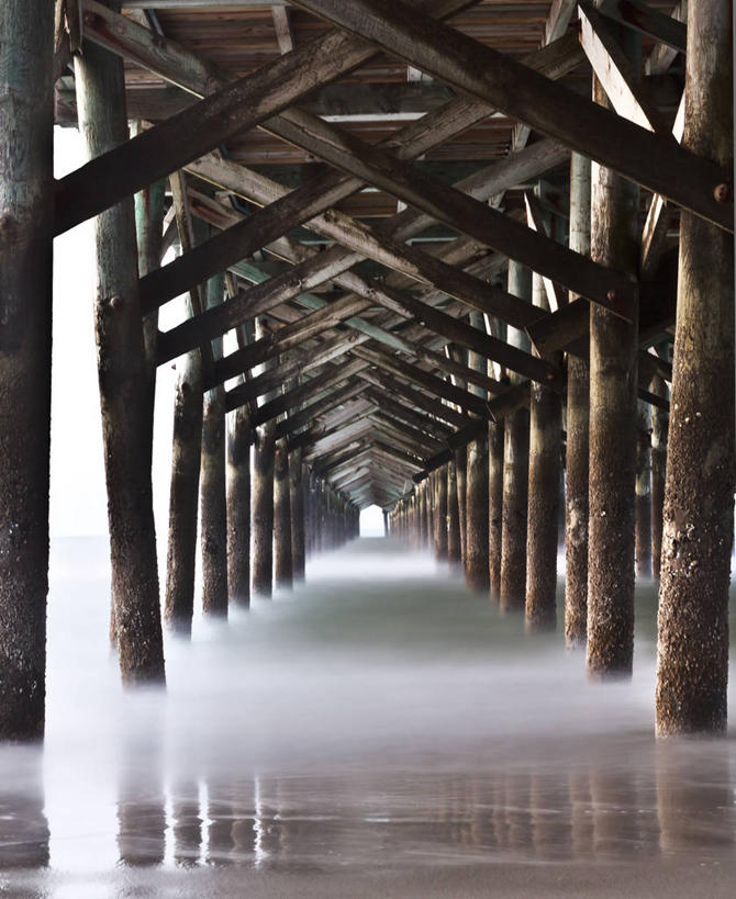 无人,码头,竖图,室外,白天,长时间曝光,美国,反射,木制,自然,摄影,宁静,北美,北美洲,美洲,南卡罗来纳州,北亚美利加洲,亚美利加洲,南卡罗来纳,扇榈之州,矮棕榈之州,海滩,彩图,美利坚合众国