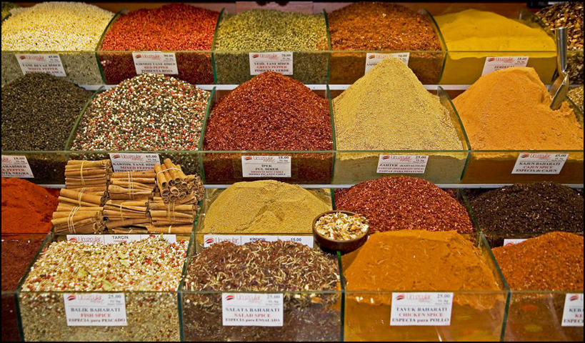 无人,横图,室外,特写,白天,欧洲,一排,许多,丰富,整齐,香料,市场,很多,饮食,排列,容器,零售,摄影,多样,堆,队列,清新,选择,伊斯坦布尔,彩图