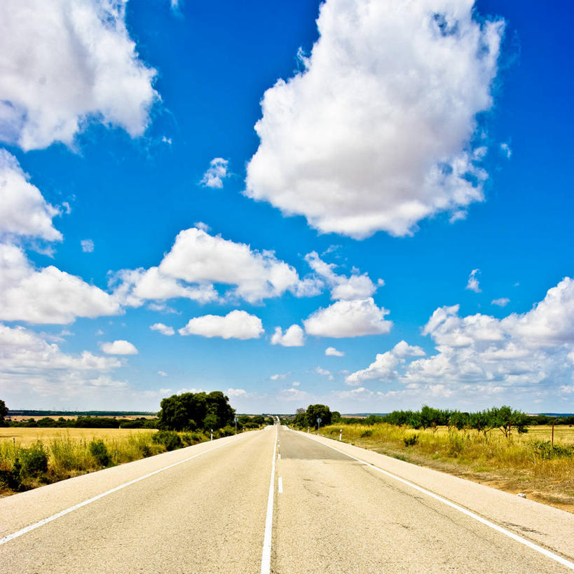 无人,方图,室外,白天,街道,路,西班牙,地形,云,分界线,草,树,天空,自然,摄影,宁静,彩图