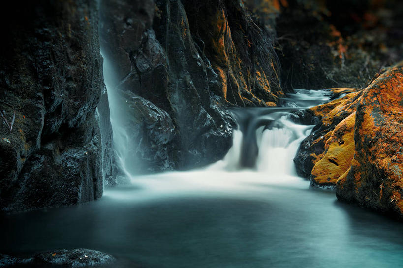无人,横图,室外,白天,河流,美景,瀑布,新西兰,景观,流水,风景,自然,景色,摄影,宁静,自然风光,丰盛湾,岩石,彩图,陶朗加