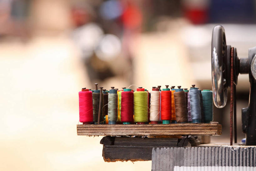 无人,横图,室外,白天,纺织品,印度尼西亚,线,首都,缝纫机,摄影,多样,部分,选择,线轴,雅加达,彩图,纺织工业