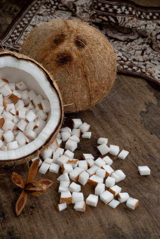 无人,竖图,室内,特写,白天,椰子,牙买加,褐色,首都,切块,饮食,摄影,西印度群岛,清新,横截面,健康食物,彩图