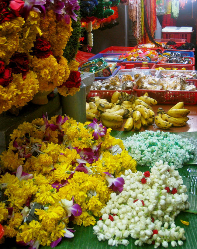 无人,竖图,室内,特写,香蕉,水果,新加坡,花环,首都,货摊,花,零售,摄影,多样,贩卖,新加坡市,灵性,彩图,传统文化