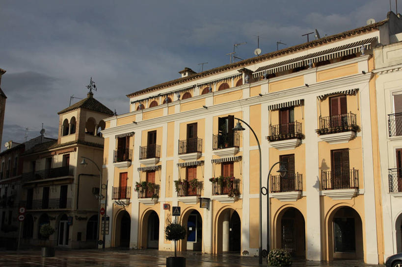 无人,横图,室外,白天,建筑,街道,路灯,西班牙,柱子,云,拱门,天空,摄影,安达路西亚,彩图