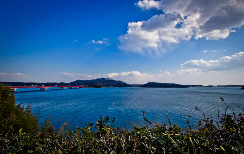 无人,横图,室外,白天,湖,美景,山,水,建筑,静冈县,名古屋,日本,景观,云,桥,风景,天空,自然,景色,摄影,宁静,自然风光,彩图