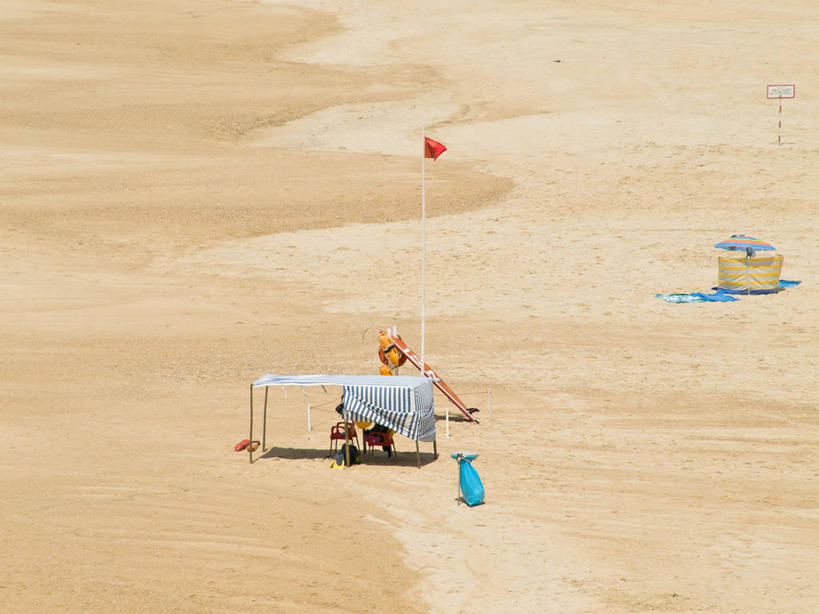 无人,横图,俯视,室外,白天,桌子,旗帜,葡萄牙,沙子,桌布,自然,摄影,宁静,海滩,彩图,高角度拍摄,莱里亚