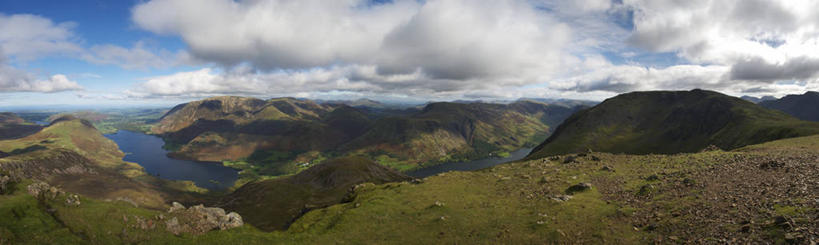 无人,横图,全景,俯视,室外,白天,湖,美景,山,山脉,英国,景观,云,英格兰,风景,天空,自然,景色,摄影,宁静,自然风光,坎布里亚,彩图,高角度拍摄,巴特米尔湖