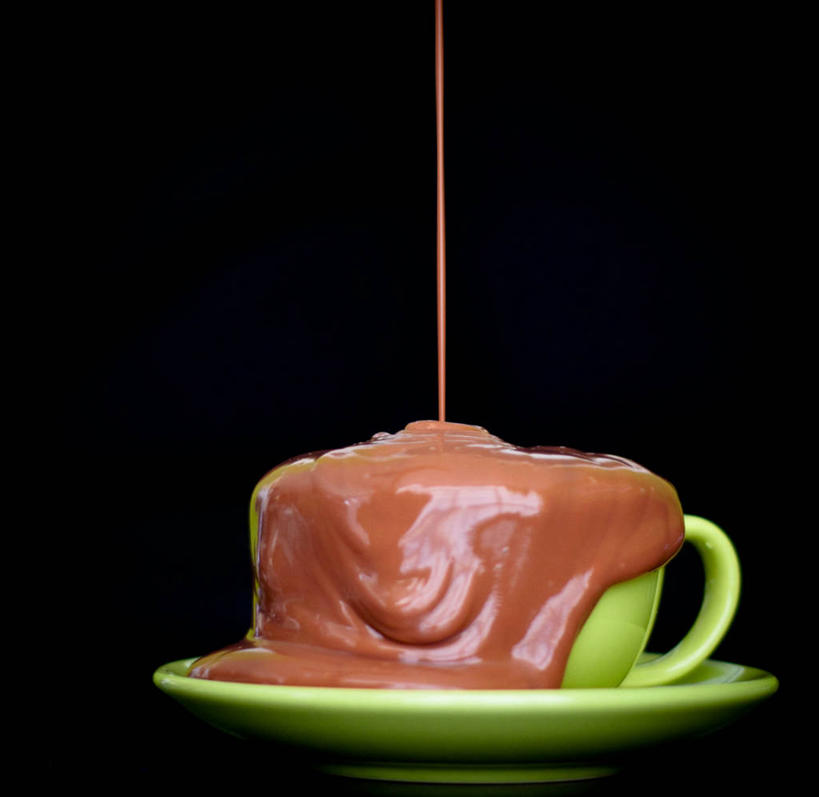 无人,横图,西班牙,黑色背景,杯,绿色,茶碟,巧克力,摄影,清新,巧克力沙司,热可可,莱昂省,彩图,影棚拍摄