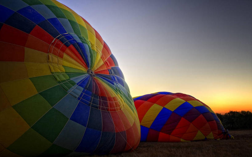 无人,横图,室外,白天,西班牙,准备,黎明,两个,热气球,运输,摄影,早晨,塞维尔,万里无云,式样,冒险,休闲活动,彩图