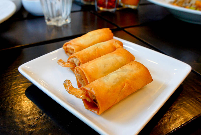 无人,横图,室内,特写,曼谷,泰国,脆,首都,春卷,零售,摄影,海产,彩图