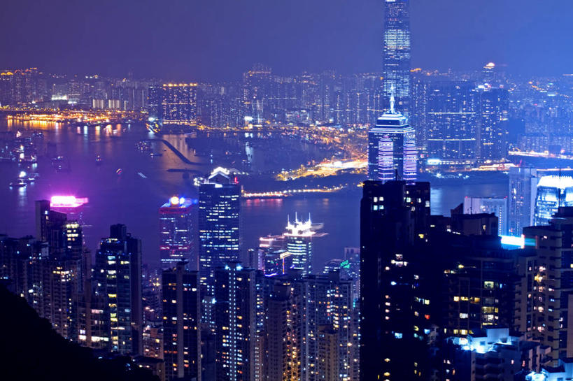 无人,横图,室外,夜晚,度假,美景,水,天际线,城市风光,城市,建筑,摩天大楼,香港,景观,娱乐,维多利亚港,天空,享受,休闲,景色,放松,摄影,照亮,彩图,海港