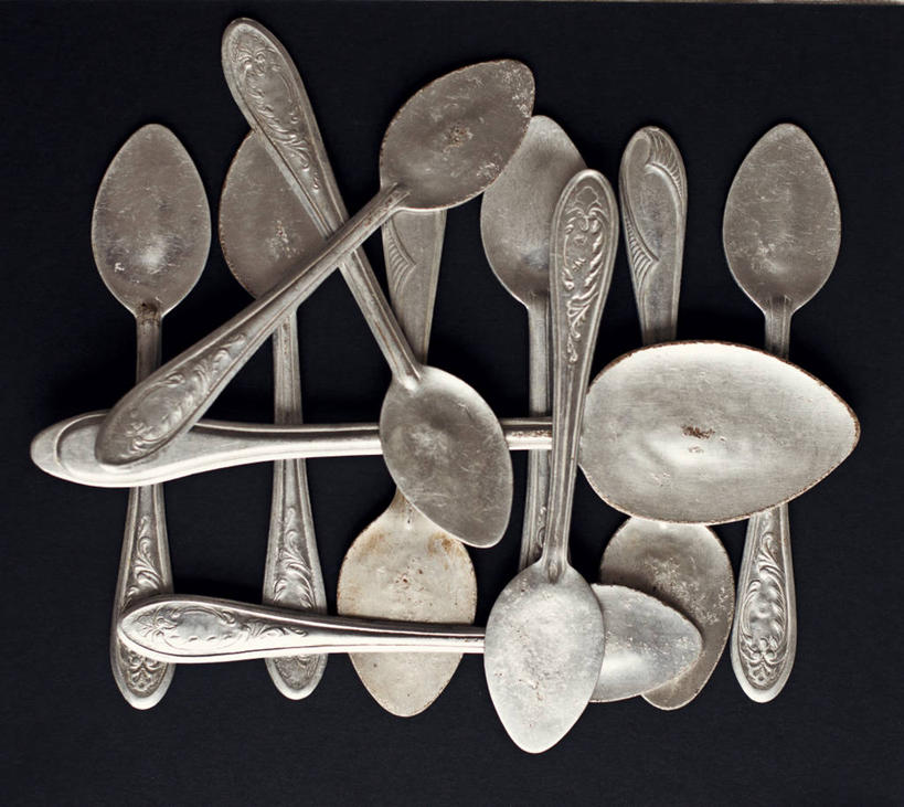 无人,横图,俯视,特写,重复,许多,黑色背景,很多,古典,饮食,摄影,立陶宛共和国,彩图,高角度拍摄,影棚拍摄,茶匙