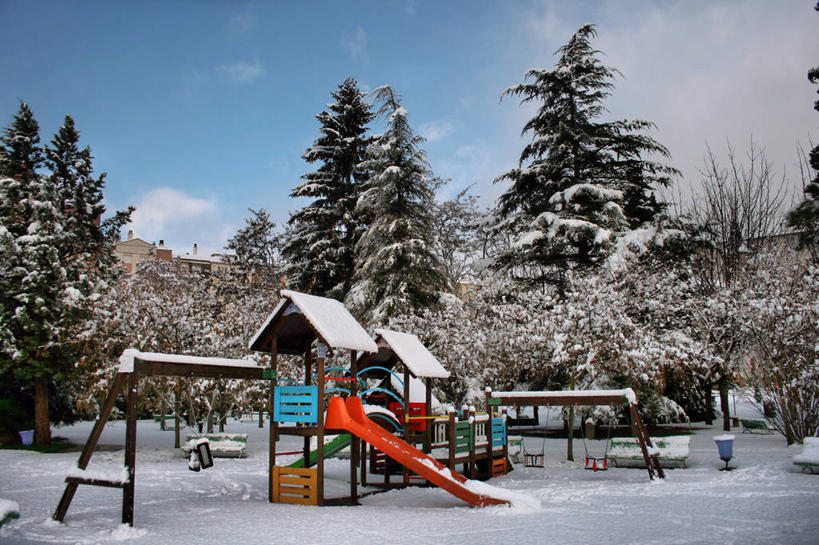 无人,横图,室外,白天,游乐场,松树,西班牙,云,冬天,树,天空,寒冷,摄影,纳瓦拉,彩图