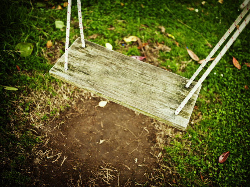 无人,横图,俯视,室外,白天,新西兰,草,荡秋千,摄影,园林,宁静,彩图,高角度拍摄,晕影