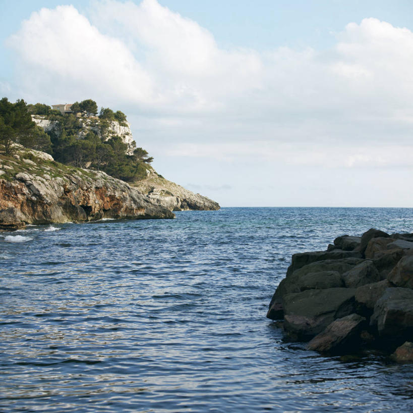 无人,横图,室外,白天,海洋,美景,西班牙,欧洲,海岸线,景观,水平线,悬崖,云,风景,天空,自然,景色,摄影,宁静,南欧,自然风光,西班牙王国,巴利阿里群岛,巴利阿里,梅诺卡岛,彩图