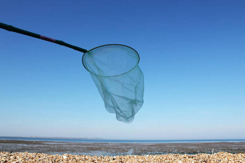 无人,横图,室外,特写,白天,海洋,英国,水平线,自然,摄影,渔网,万里无云,海滩,彩图