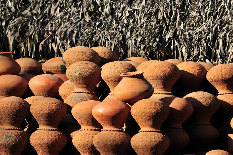 无人,横图,室外,白天,日光,缅甸,许多,准备,阴影,堆叠,丰富,干草,很多,陶器,摄影,蒲甘,美术工艺,烘干,彩图,缅甸文化