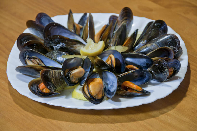 无人,横图,室内,特写,西班牙,巴塞罗那,饮食,盘子,摄影,清新,蒸菜,健康食物,海产,彩图