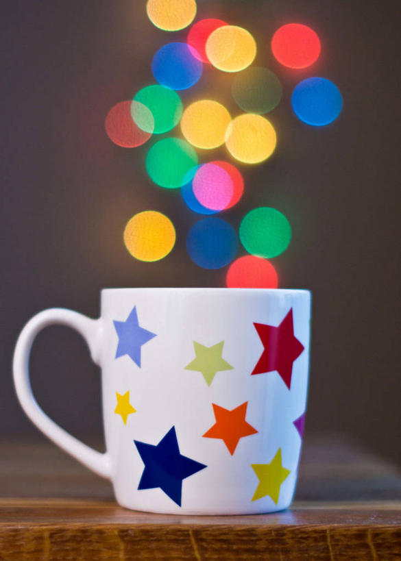 无人,竖图,室内,特写,桌子,爱尔兰,杯,星形,摄影,照亮,想法,彩图