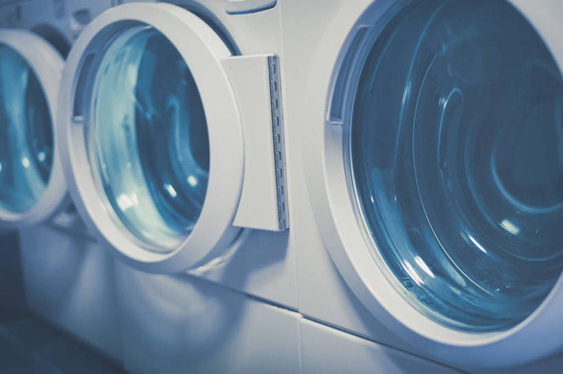 无人,横图,室内,特写,白天,重复,美国,一排,整齐,排列,洗衣服,衣服,摄影,洗衣机,队列,装货,伊利诺斯州,芝加哥市,彩图